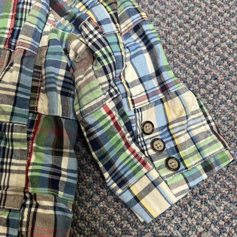 The Children's Place Boys Patchwork Madras Blazer Size 24 months